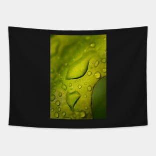 Lime green liquid leaf Tapestry