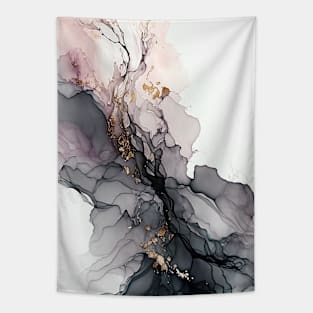 Grey Delight - Abstract Alcohol Ink Art Tapestry