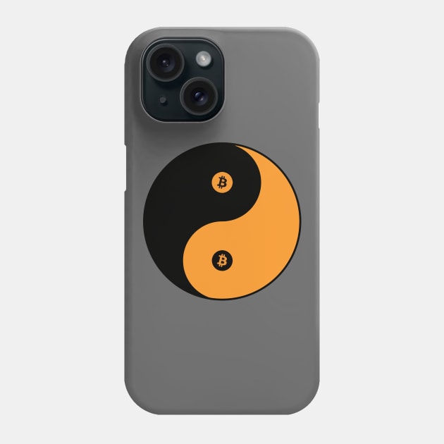 Bitcoin Yin Yang Phone Case by phneep