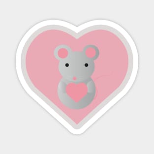 Adorable Love Mouse Magnet