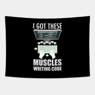Programmer - I got these muscles writing code Tapestry