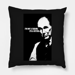 the outfit movie 2022 scissors and British gangster film graphic design Pillow