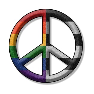 Peace Pride design in LGBT Ally pride flag colors T-Shirt