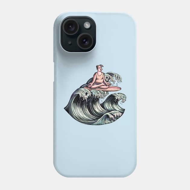 Surfing Meditation Phone Case by Lisa Haney