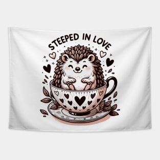 Cozy Hedgehog Tea Time Tapestry