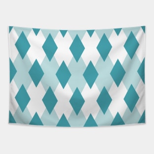 Argyle Plaid Pattern_46A4B0 Tapestry