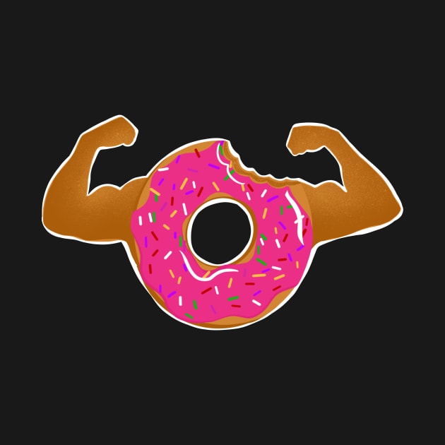 Power Donut Strong Donut with Muscles by SusanaDesigns