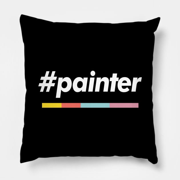 #Painter Hashtag Design Pillow by DankFutura