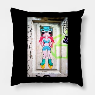 Pixel Space Girl Pillow