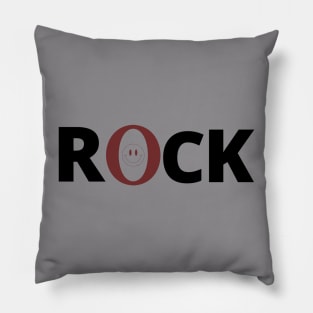 Rock With Smiley Faces Pillow