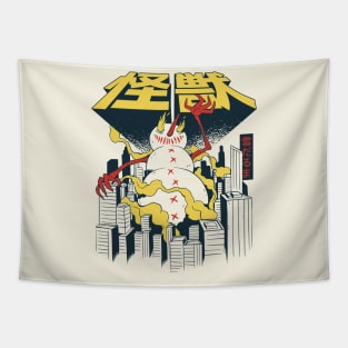 Snowman Monster Japanese Style Tapestry