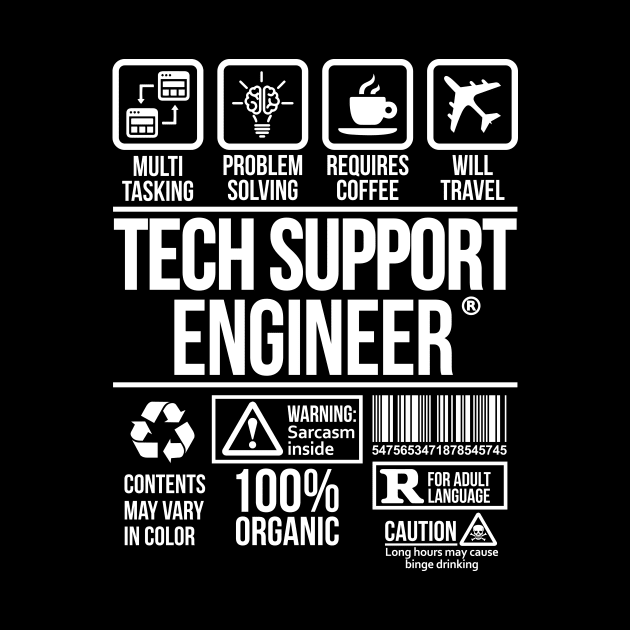Tech Support Engineer T-shirt | Job Profession | #DW by DynamiteWear