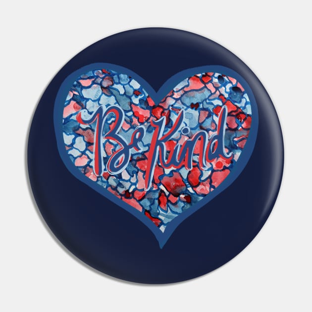 Be Kind Heart Pin by bubbsnugg