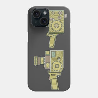 Yellow Vintage Video Camera Phone Case
