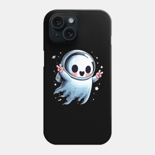 Happy ghost astronaut peace Phone Case