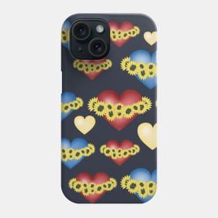 Sunflowers and heart. Love and flowers. Phone Case