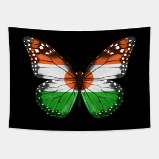 Nigerien Flag  Butterfly - Gift for Nigerien From Niger Tapestry