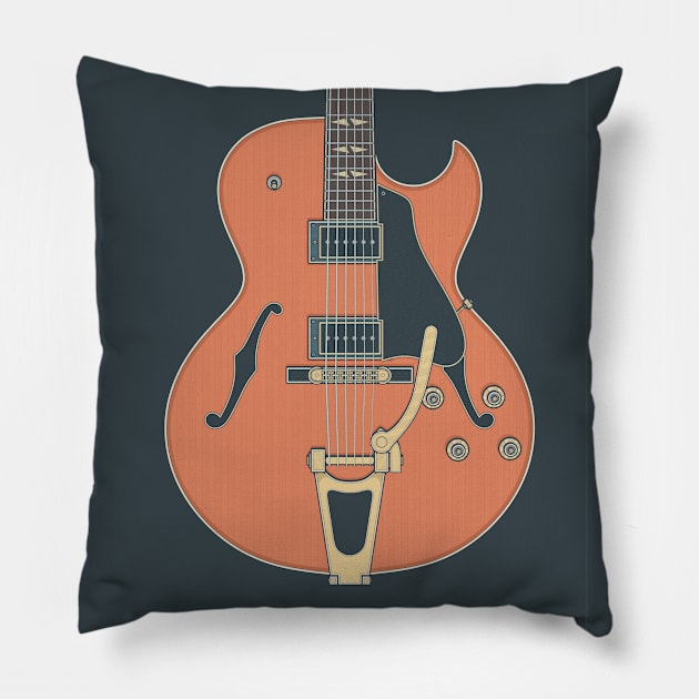 Rock Hollow Body Guitar Pillow by milhad