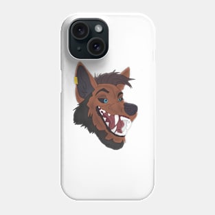 Anthro wolf face Phone Case