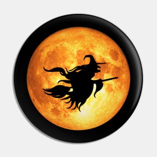 Halloween Witch Moon Pin