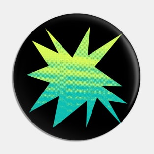 Funky Neon Pop Art Burst Pin