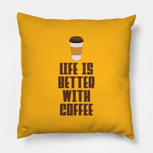 Coffee is Life Pillow by hustletravelplay@gmail.com