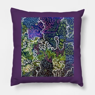 Gelli Zen Abstract Part 1 Pillow