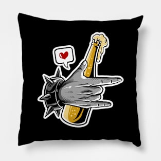 rock and beer Pillow