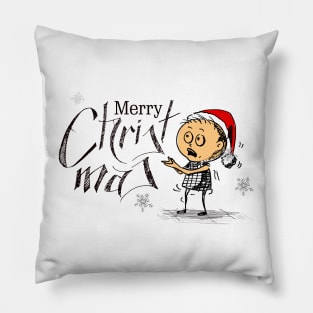 Merry Christmas Little Boy Pillow