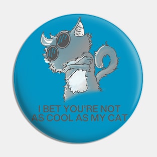 Cool cat - text Pin