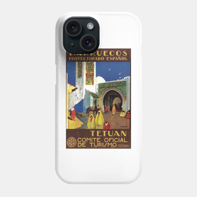 Moroccan Travel Poster: Tetuan Phone Case by rogerstrawberry