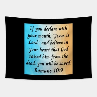 Bible Verse Romans 10:9 Tapestry