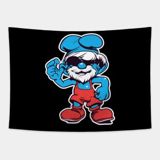 cool 80s style smurf Tapestry