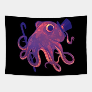 Sunset Octopus Gentleman Tapestry