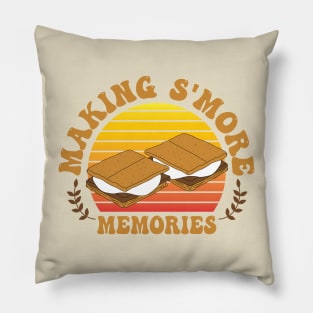 Funny Camping Campfire Smores Quote Pillow