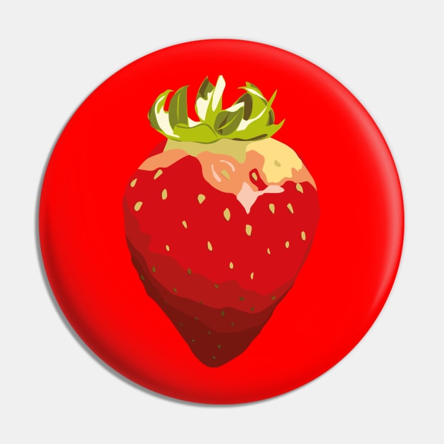 Red Strawberry Pin by helengarvey