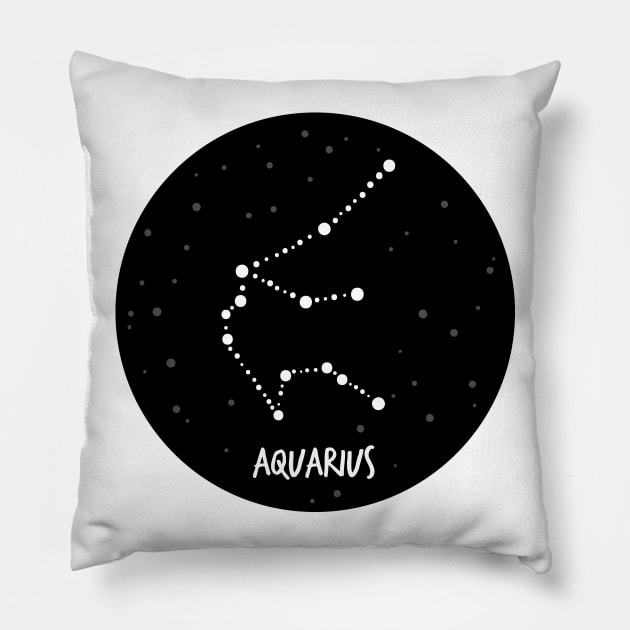Aquarius Constellation Pillow by krimons