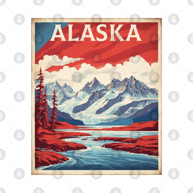 Alaska United States of America Tourism Vintage Poster by TravelersGems