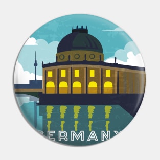 Berlin, Germany. Retro travel poster Pin