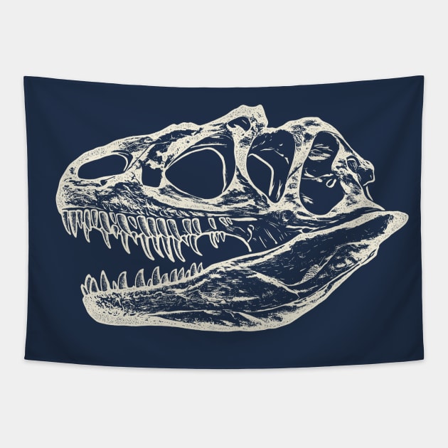 Allosaurus Skull Tapestry by avperth