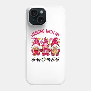 Funny Christmas Gnome Hanging With My Gnomies Family Pajamas Phone Case