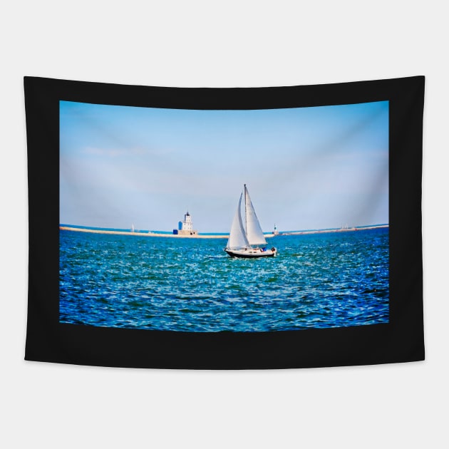 Summer Sailing Tapestry by machare