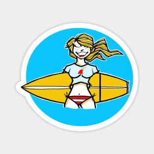 Surfer Girl Trestles San Clemente California Magnet