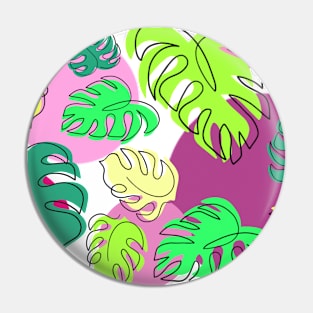 Colorful  Monstera leaves Pin