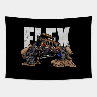 Brown Jeep Flex Tapestry