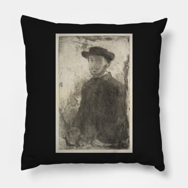 Edgar Degas: Self Portrait Pillow by EdgarDegas