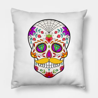 Sugar Skull Art Pillow