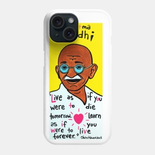 Mahatma Gandhi pop folk art Phone Case