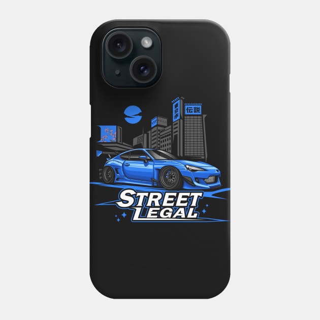 Street Legal - Subie Gang BRZ (Blue) Phone Case by Jiooji Project