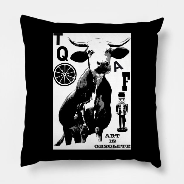 Art is Obsolete Pillow by moanlisa